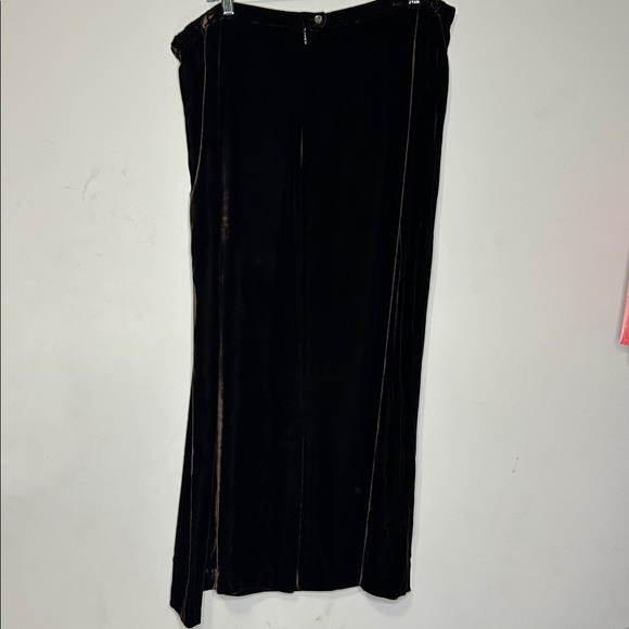 Vintage Orvis Dark Brown Velvet Maxi Skirt Womens Size 14 - Picture 3 of 8